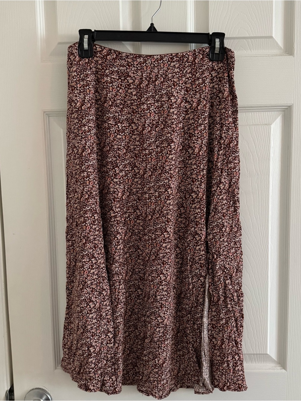 Madewell floral midi skirt with slit